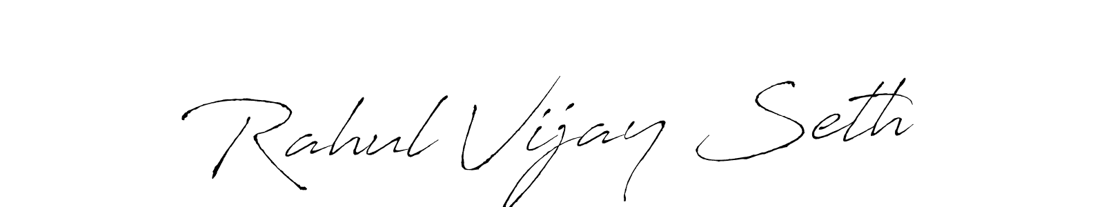 This is the best signature style for the Rahul Vijay Seth name. Also you like these signature font (Antro_Vectra). Mix name signature. Rahul Vijay Seth signature style 6 images and pictures png