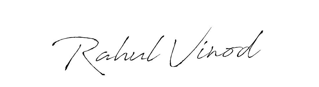 Design your own signature with our free online signature maker. With this signature software, you can create a handwritten (Antro_Vectra) signature for name Rahul Vinod. Rahul Vinod signature style 6 images and pictures png