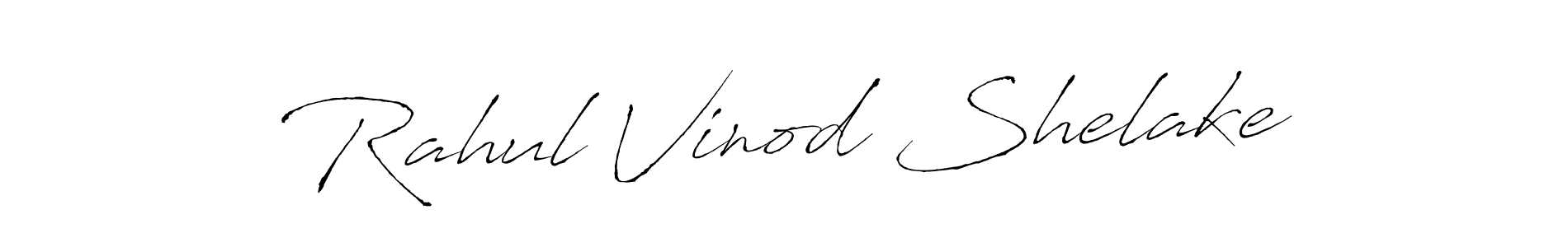 How to make Rahul Vinod Shelake name signature. Use Antro_Vectra style for creating short signs online. This is the latest handwritten sign. Rahul Vinod Shelake signature style 6 images and pictures png