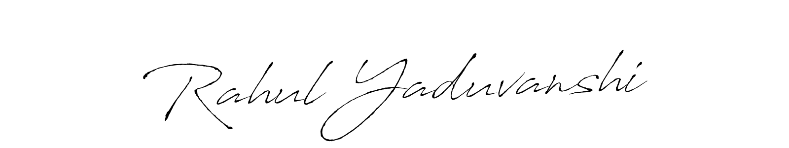 Design your own signature with our free online signature maker. With this signature software, you can create a handwritten (Antro_Vectra) signature for name Rahul Yaduvanshi. Rahul Yaduvanshi signature style 6 images and pictures png
