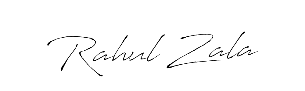 The best way (Antro_Vectra) to make a short signature is to pick only two or three words in your name. The name Rahul Zala include a total of six letters. For converting this name. Rahul Zala signature style 6 images and pictures png