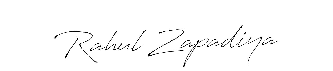 Make a beautiful signature design for name Rahul Zapadiya. With this signature (Antro_Vectra) style, you can create a handwritten signature for free. Rahul Zapadiya signature style 6 images and pictures png