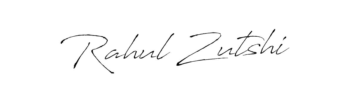 Make a beautiful signature design for name Rahul Zutshi. With this signature (Antro_Vectra) style, you can create a handwritten signature for free. Rahul Zutshi signature style 6 images and pictures png