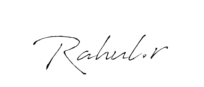 Use a signature maker to create a handwritten signature online. With this signature software, you can design (Antro_Vectra) your own signature for name Rahul.r. Rahul.r signature style 6 images and pictures png