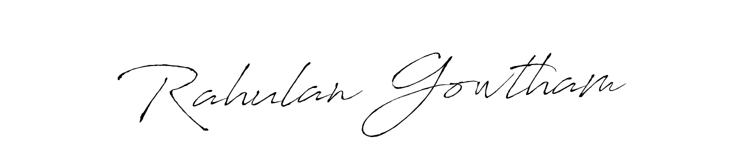 Antro_Vectra is a professional signature style that is perfect for those who want to add a touch of class to their signature. It is also a great choice for those who want to make their signature more unique. Get Rahulan Gowtham name to fancy signature for free. Rahulan Gowtham signature style 6 images and pictures png