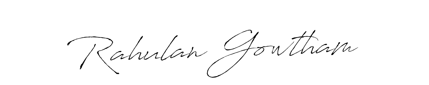 Create a beautiful signature design for name Rahulan Gowtham. With this signature (Antro_Vectra) fonts, you can make a handwritten signature for free. Rahulan Gowtham signature style 6 images and pictures png