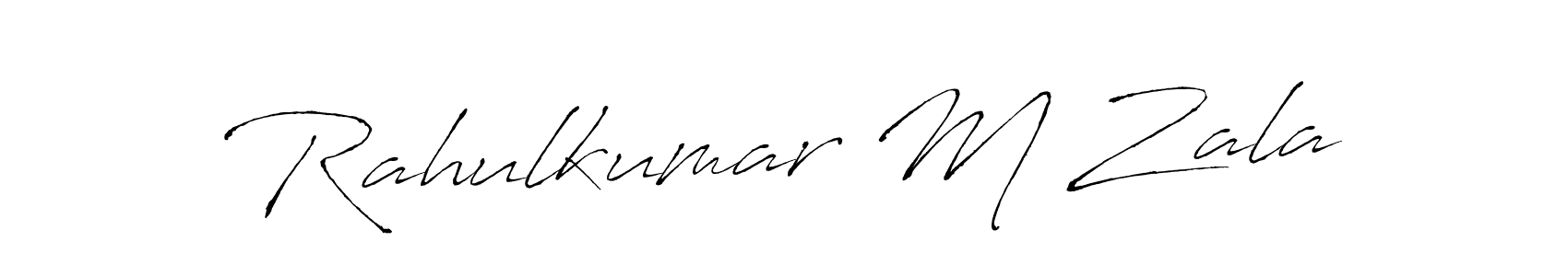 Make a beautiful signature design for name Rahulkumar M Zala. With this signature (Antro_Vectra) style, you can create a handwritten signature for free. Rahulkumar M Zala signature style 6 images and pictures png