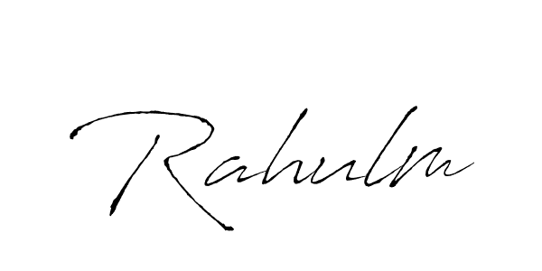 How to make Rahulm name signature. Use Antro_Vectra style for creating short signs online. This is the latest handwritten sign. Rahulm signature style 6 images and pictures png