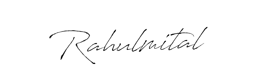 How to make Rahulmital name signature. Use Antro_Vectra style for creating short signs online. This is the latest handwritten sign. Rahulmital signature style 6 images and pictures png