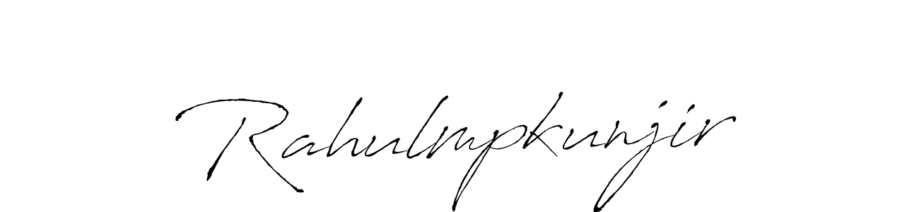 How to make Rahulmpkunjir name signature. Use Antro_Vectra style for creating short signs online. This is the latest handwritten sign. Rahulmpkunjir signature style 6 images and pictures png