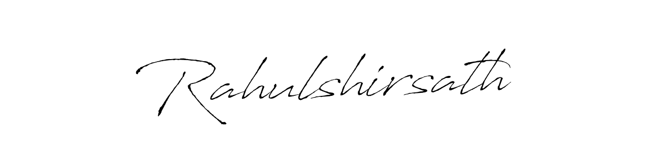 The best way (Antro_Vectra) to make a short signature is to pick only two or three words in your name. The name Rahulshirsath include a total of six letters. For converting this name. Rahulshirsath signature style 6 images and pictures png
