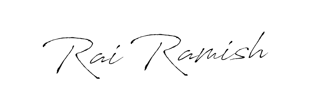 How to make Rai Ramish name signature. Use Antro_Vectra style for creating short signs online. This is the latest handwritten sign. Rai Ramish signature style 6 images and pictures png