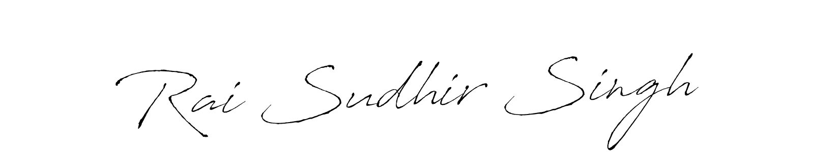 Design your own signature with our free online signature maker. With this signature software, you can create a handwritten (Antro_Vectra) signature for name Rai Sudhir Singh. Rai Sudhir Singh signature style 6 images and pictures png