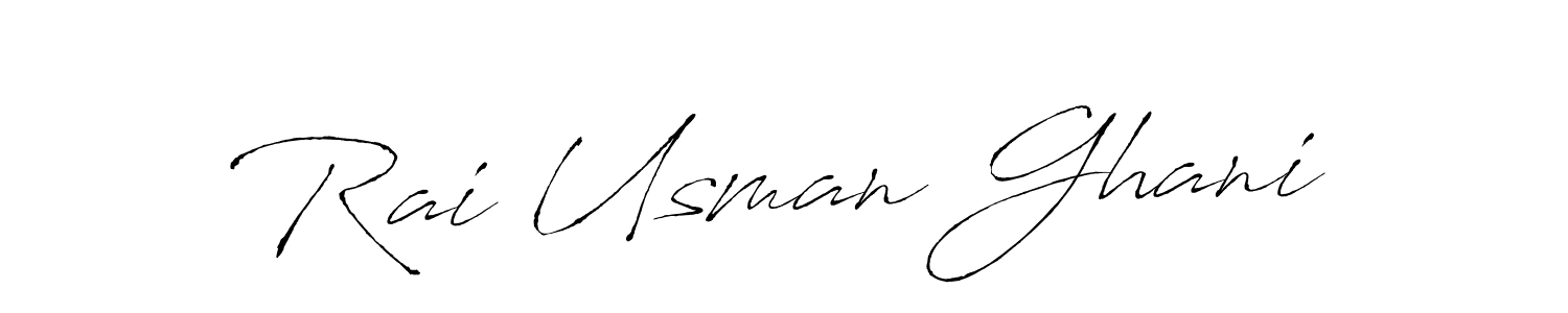 How to make Rai Usman Ghani signature? Antro_Vectra is a professional autograph style. Create handwritten signature for Rai Usman Ghani name. Rai Usman Ghani signature style 6 images and pictures png