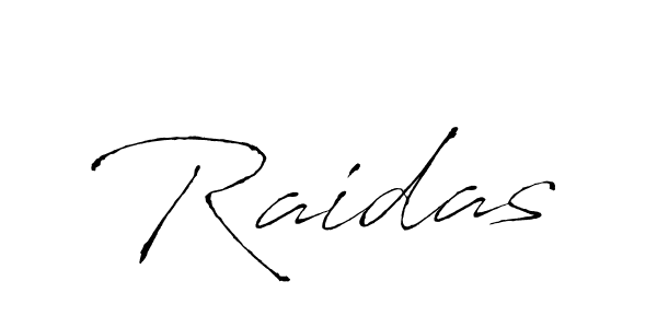 Make a beautiful signature design for name Raidas. With this signature (Antro_Vectra) style, you can create a handwritten signature for free. Raidas signature style 6 images and pictures png