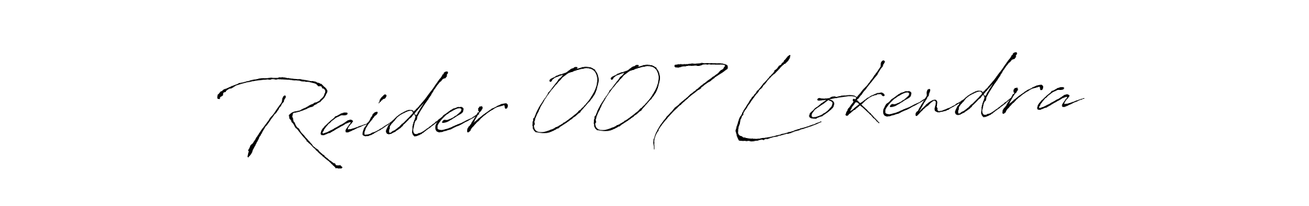 Make a beautiful signature design for name Raider 007 Lokendra. With this signature (Antro_Vectra) style, you can create a handwritten signature for free. Raider 007 Lokendra signature style 6 images and pictures png