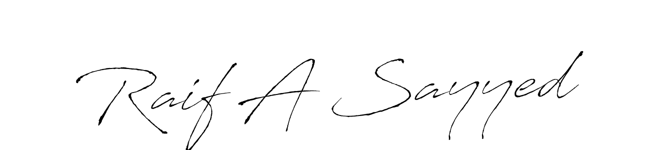 Make a beautiful signature design for name Raif A Sayyed. Use this online signature maker to create a handwritten signature for free. Raif A Sayyed signature style 6 images and pictures png