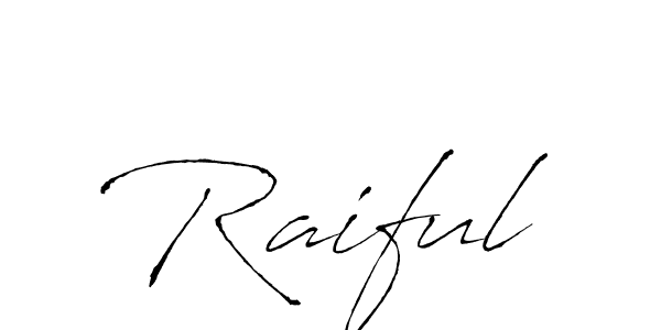 Similarly Antro_Vectra is the best handwritten signature design. Signature creator online .You can use it as an online autograph creator for name Raiful. Raiful signature style 6 images and pictures png