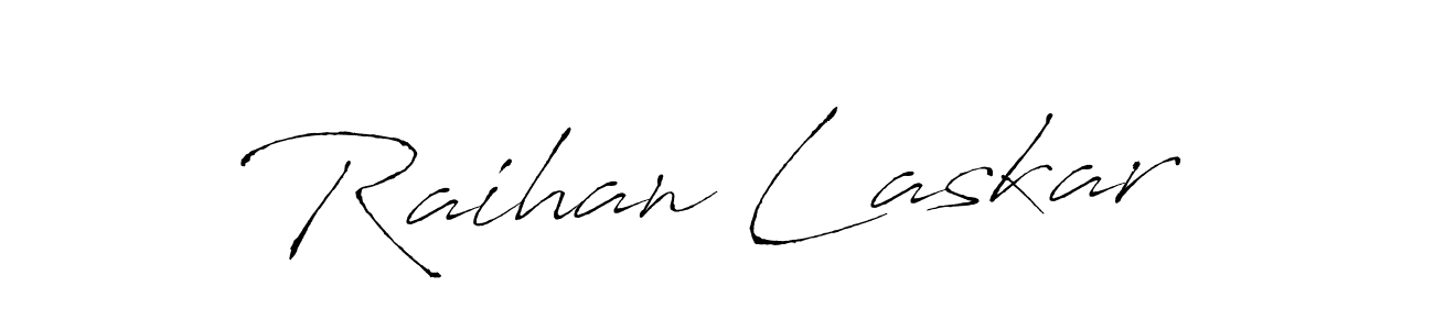 if you are searching for the best signature style for your name Raihan Laskar. so please give up your signature search. here we have designed multiple signature styles  using Antro_Vectra. Raihan Laskar signature style 6 images and pictures png