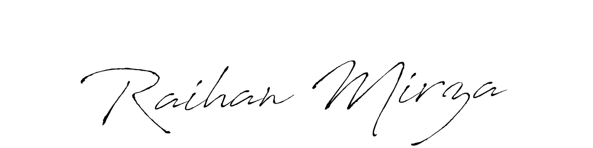 The best way (Antro_Vectra) to make a short signature is to pick only two or three words in your name. The name Raihan Mirza include a total of six letters. For converting this name. Raihan Mirza signature style 6 images and pictures png