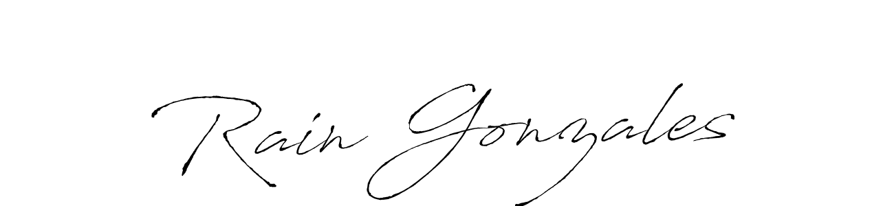 Similarly Antro_Vectra is the best handwritten signature design. Signature creator online .You can use it as an online autograph creator for name Rain Gonzales. Rain Gonzales signature style 6 images and pictures png