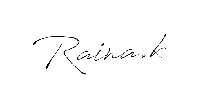 You should practise on your own different ways (Antro_Vectra) to write your name (Raina.k) in signature. don't let someone else do it for you. Raina.k signature style 6 images and pictures png