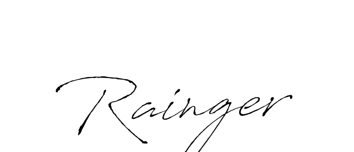 You should practise on your own different ways (Antro_Vectra) to write your name (Rainger) in signature. don't let someone else do it for you. Rainger signature style 6 images and pictures png