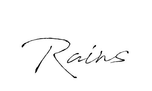 Rains stylish signature style. Best Handwritten Sign (Antro_Vectra) for my name. Handwritten Signature Collection Ideas for my name Rains. Rains signature style 6 images and pictures png
