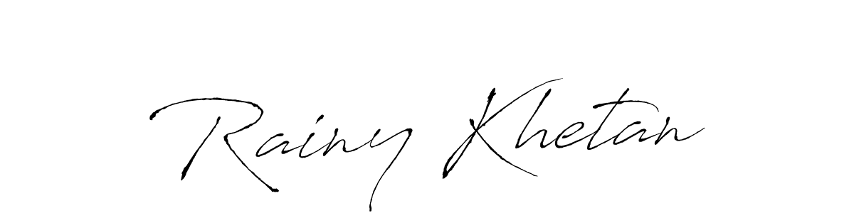 Similarly Antro_Vectra is the best handwritten signature design. Signature creator online .You can use it as an online autograph creator for name Rainy Khetan. Rainy Khetan signature style 6 images and pictures png