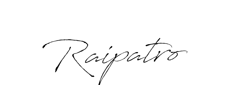 The best way (Antro_Vectra) to make a short signature is to pick only two or three words in your name. The name Raipatro include a total of six letters. For converting this name. Raipatro signature style 6 images and pictures png