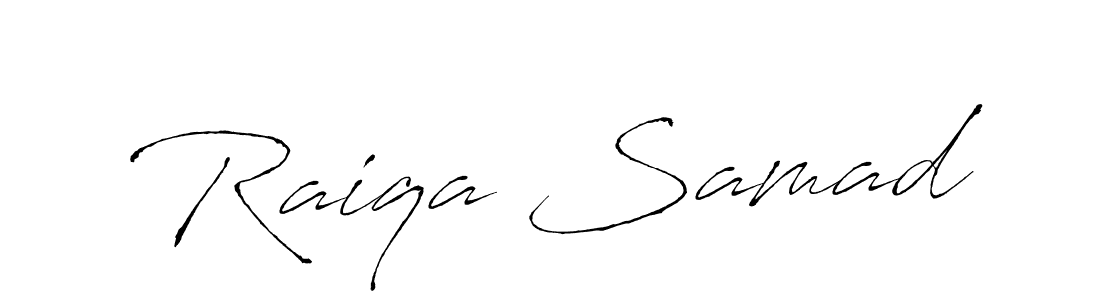 How to make Raiqa Samad name signature. Use Antro_Vectra style for creating short signs online. This is the latest handwritten sign. Raiqa Samad signature style 6 images and pictures png