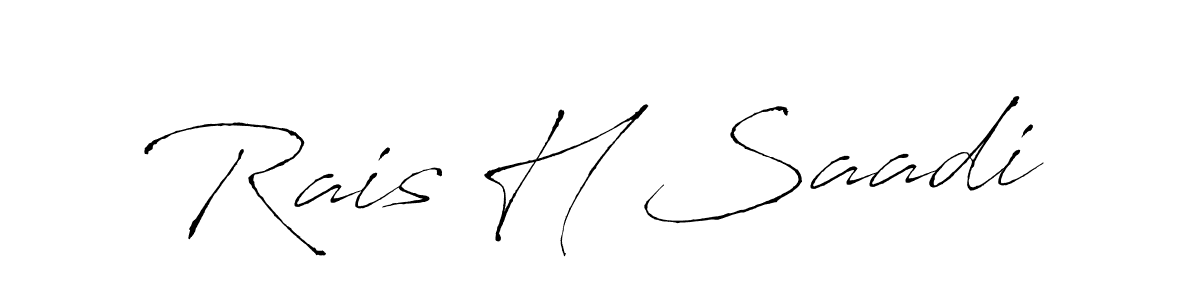 Design your own signature with our free online signature maker. With this signature software, you can create a handwritten (Antro_Vectra) signature for name Rais H Saadi. Rais H Saadi signature style 6 images and pictures png