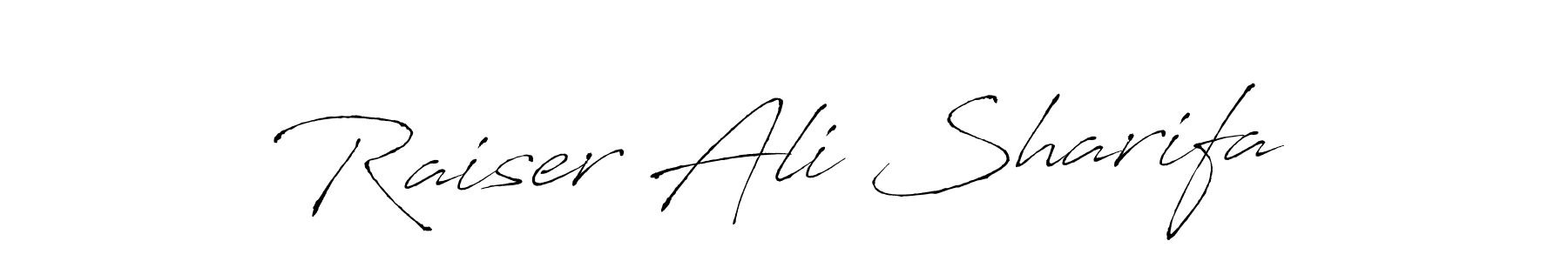 How to make Raiser Ali Sharifa signature? Antro_Vectra is a professional autograph style. Create handwritten signature for Raiser Ali Sharifa name. Raiser Ali Sharifa signature style 6 images and pictures png