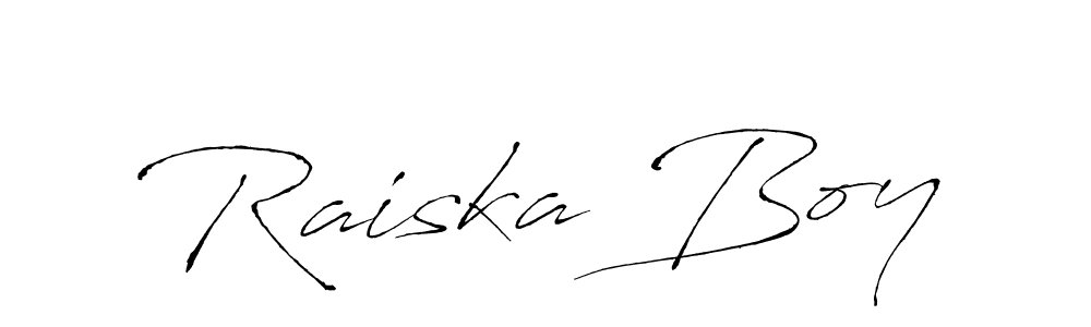 Similarly Antro_Vectra is the best handwritten signature design. Signature creator online .You can use it as an online autograph creator for name Raiska Boy. Raiska Boy signature style 6 images and pictures png