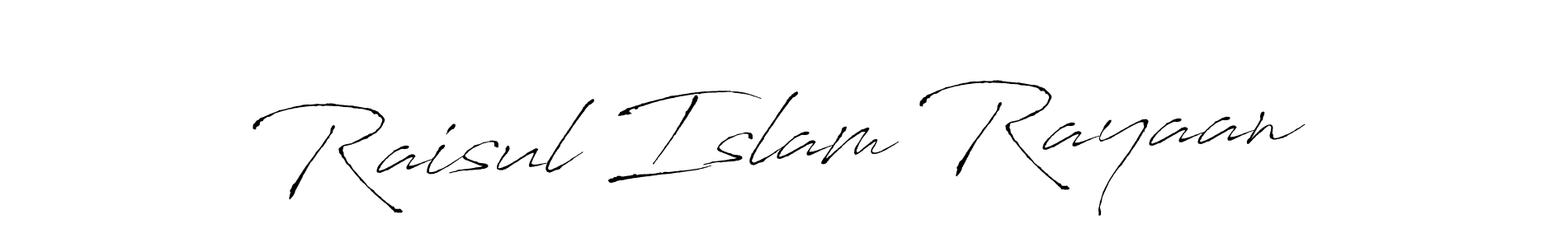 Create a beautiful signature design for name Raisul Islam Rayaan. With this signature (Antro_Vectra) fonts, you can make a handwritten signature for free. Raisul Islam Rayaan signature style 6 images and pictures png