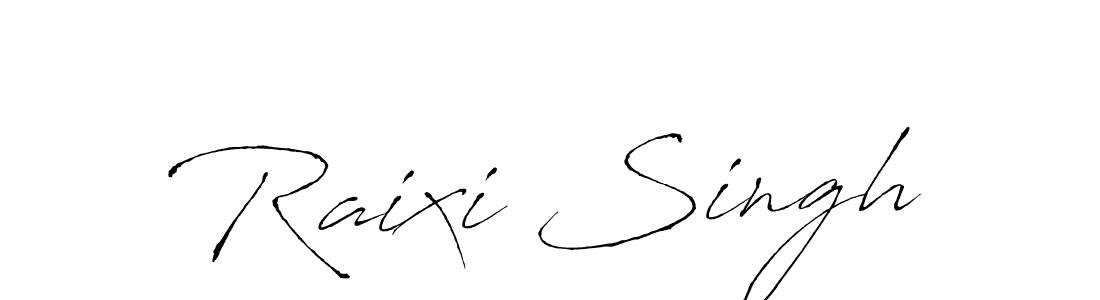 Design your own signature with our free online signature maker. With this signature software, you can create a handwritten (Antro_Vectra) signature for name Raixi Singh. Raixi Singh signature style 6 images and pictures png