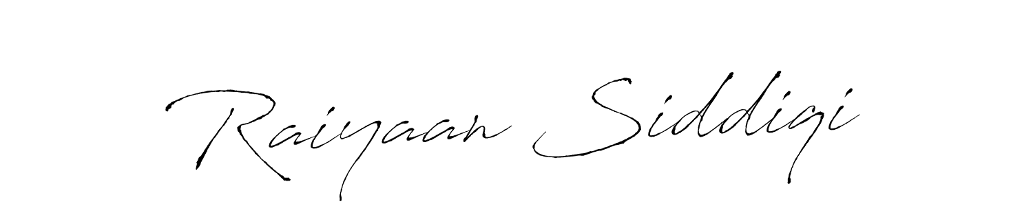 Also we have Raiyaan Siddiqi name is the best signature style. Create professional handwritten signature collection using Antro_Vectra autograph style. Raiyaan Siddiqi signature style 6 images and pictures png