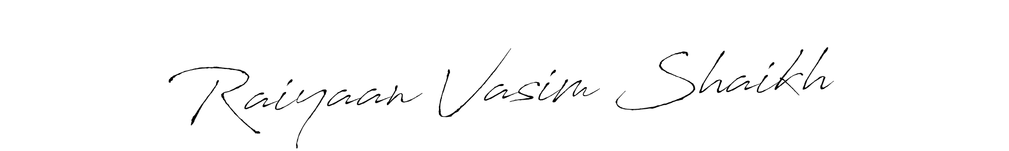 Also we have Raiyaan Vasim Shaikh name is the best signature style. Create professional handwritten signature collection using Antro_Vectra autograph style. Raiyaan Vasim Shaikh signature style 6 images and pictures png