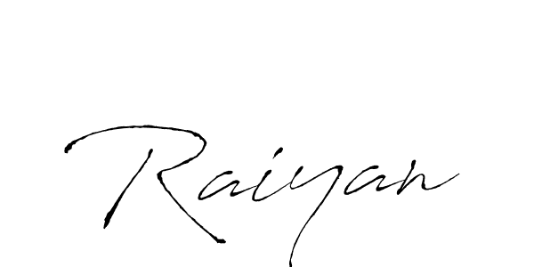 Create a beautiful signature design for name Raiyan. With this signature (Antro_Vectra) fonts, you can make a handwritten signature for free. Raiyan signature style 6 images and pictures png