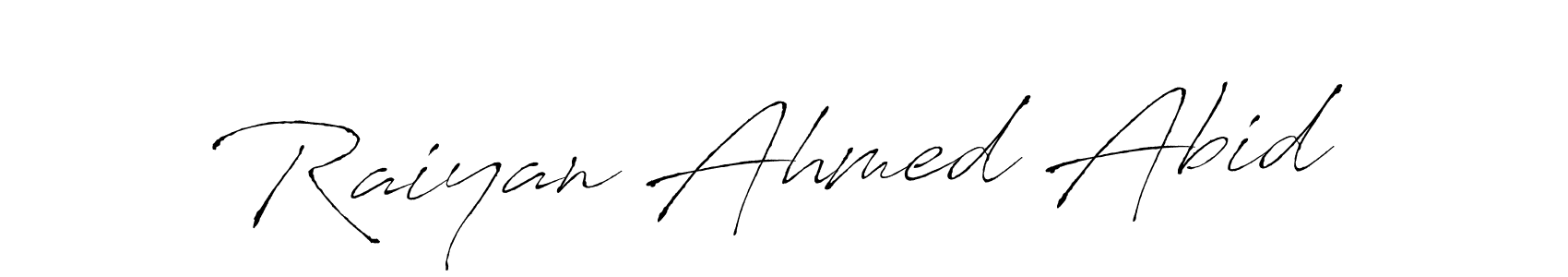 Use a signature maker to create a handwritten signature online. With this signature software, you can design (Antro_Vectra) your own signature for name Raiyan Ahmed Abid. Raiyan Ahmed Abid signature style 6 images and pictures png