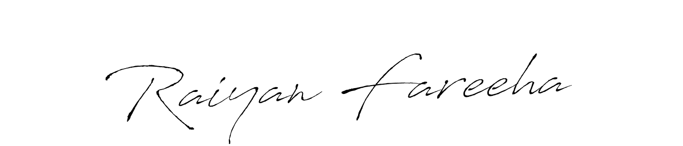 You can use this online signature creator to create a handwritten signature for the name Raiyan Fareeha. This is the best online autograph maker. Raiyan Fareeha signature style 6 images and pictures png