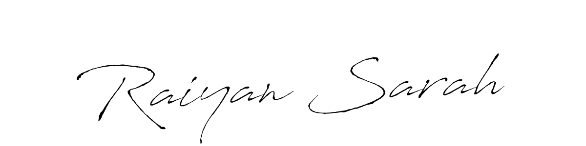 Design your own signature with our free online signature maker. With this signature software, you can create a handwritten (Antro_Vectra) signature for name Raiyan Sarah. Raiyan Sarah signature style 6 images and pictures png