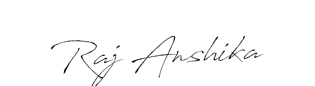 Antro_Vectra is a professional signature style that is perfect for those who want to add a touch of class to their signature. It is also a great choice for those who want to make their signature more unique. Get Raj Anshika name to fancy signature for free. Raj Anshika signature style 6 images and pictures png