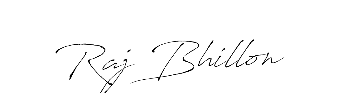 How to make Raj Bhillon name signature. Use Antro_Vectra style for creating short signs online. This is the latest handwritten sign. Raj Bhillon signature style 6 images and pictures png