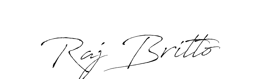 Design your own signature with our free online signature maker. With this signature software, you can create a handwritten (Antro_Vectra) signature for name Raj Britto. Raj Britto signature style 6 images and pictures png