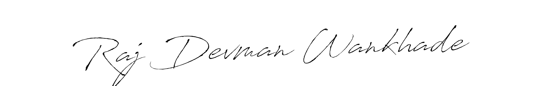 You can use this online signature creator to create a handwritten signature for the name Raj Devman Wankhade. This is the best online autograph maker. Raj Devman Wankhade signature style 6 images and pictures png