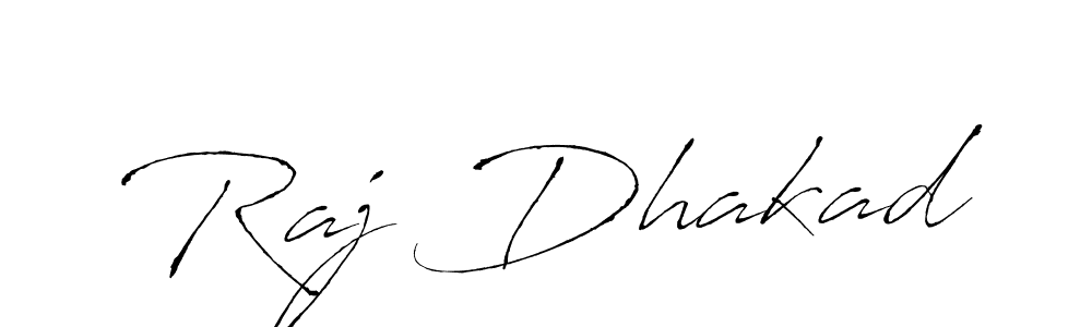 How to make Raj Dhakad name signature. Use Antro_Vectra style for creating short signs online. This is the latest handwritten sign. Raj Dhakad signature style 6 images and pictures png