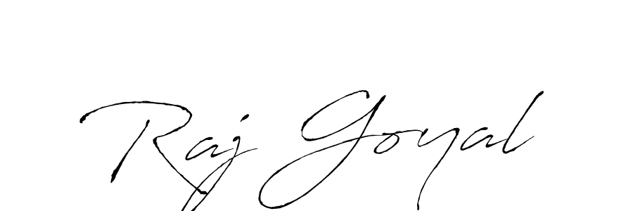 Design your own signature with our free online signature maker. With this signature software, you can create a handwritten (Antro_Vectra) signature for name Raj Goyal. Raj Goyal signature style 6 images and pictures png