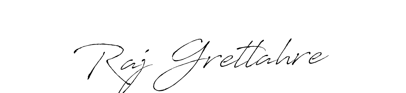 Design your own signature with our free online signature maker. With this signature software, you can create a handwritten (Antro_Vectra) signature for name Raj Gretlahre. Raj Gretlahre signature style 6 images and pictures png