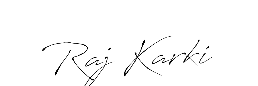 Antro_Vectra is a professional signature style that is perfect for those who want to add a touch of class to their signature. It is also a great choice for those who want to make their signature more unique. Get Raj Karki name to fancy signature for free. Raj Karki signature style 6 images and pictures png